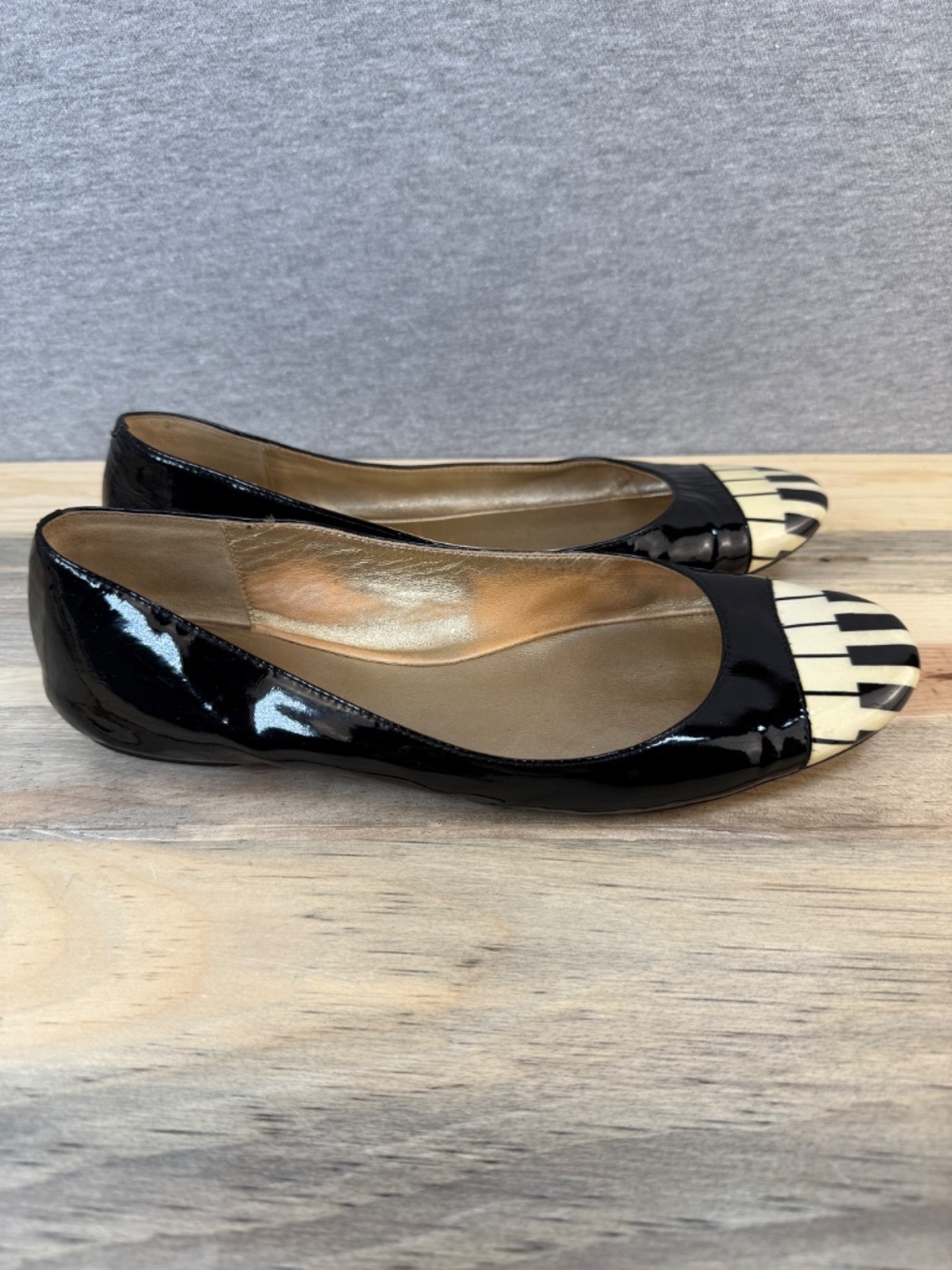 Kate Spade JAZZ PIANO FLATS Size 8.5 M Beautiful Fun Music Teacher Funky - Picture 3 of 15
